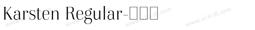 Karsten Regular字体转换